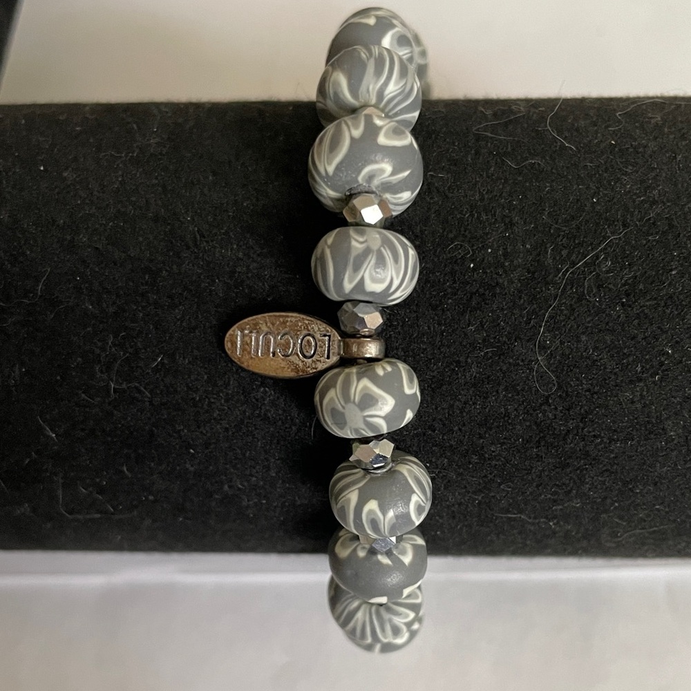 Loculi Gray Beaded Bracelet